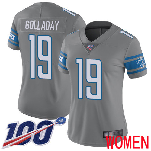 Detroit Lions Limited Steel Women Kenny Golladay Jersey NFL Football 19 100th Season Rush Vapor Untouchable